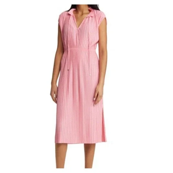 strapless open back dress Boss J53084 Short Sleeve Dress Pink 18 Months Girl